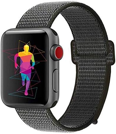 ONTUBE Soft Wristband Compatible for AppIe iWatch Bands Straps Series 5/4/3/2/1 (Watch Not Included) (38MM/40MM, Dark Olive)