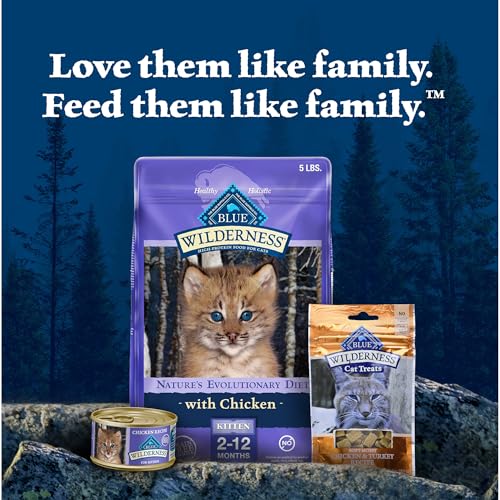 BLUE BUFFALO WILDERNESS KITTEN FOOD, HIGH-PROTEIN & GRAIN-FREE WET CAT FOOD PATÉ VARIETY PACK, CHICKEN & SALMON RECIPES, 3-OZ CANS (6 COUNT, 3 OF EACH)