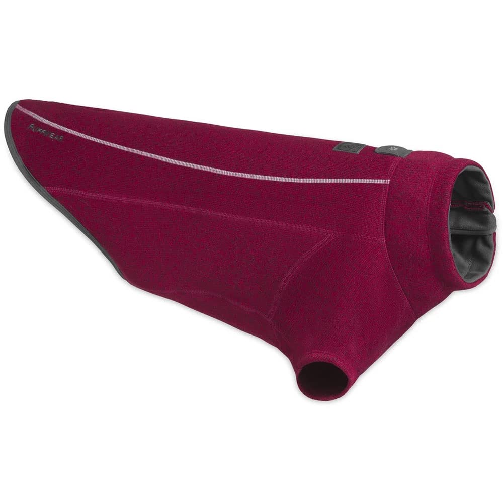 RUFFWEAR Fernie Sweater Jacket for Dogs, Quick Drying Insulated Wind-Proof Fast Drying Fleece Coat for Cold Weather, Lightweight Overcoat Jumper - Hibiscus Pink, Large (81-91cm)