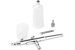 PINKIOU Airbrush Gun Aerografo para Large Capacity Gravity Feed Air Brush with 3 Cups Dual-Action Professional Airbrush 0.3mm Nozzle/Needle for Art, Cake, Tattoo, Craft, Hobby