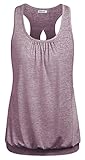 Ninedaily Women’s Sleeveless Workout Tank Top Scoop Neck Banded Racerback Shirts