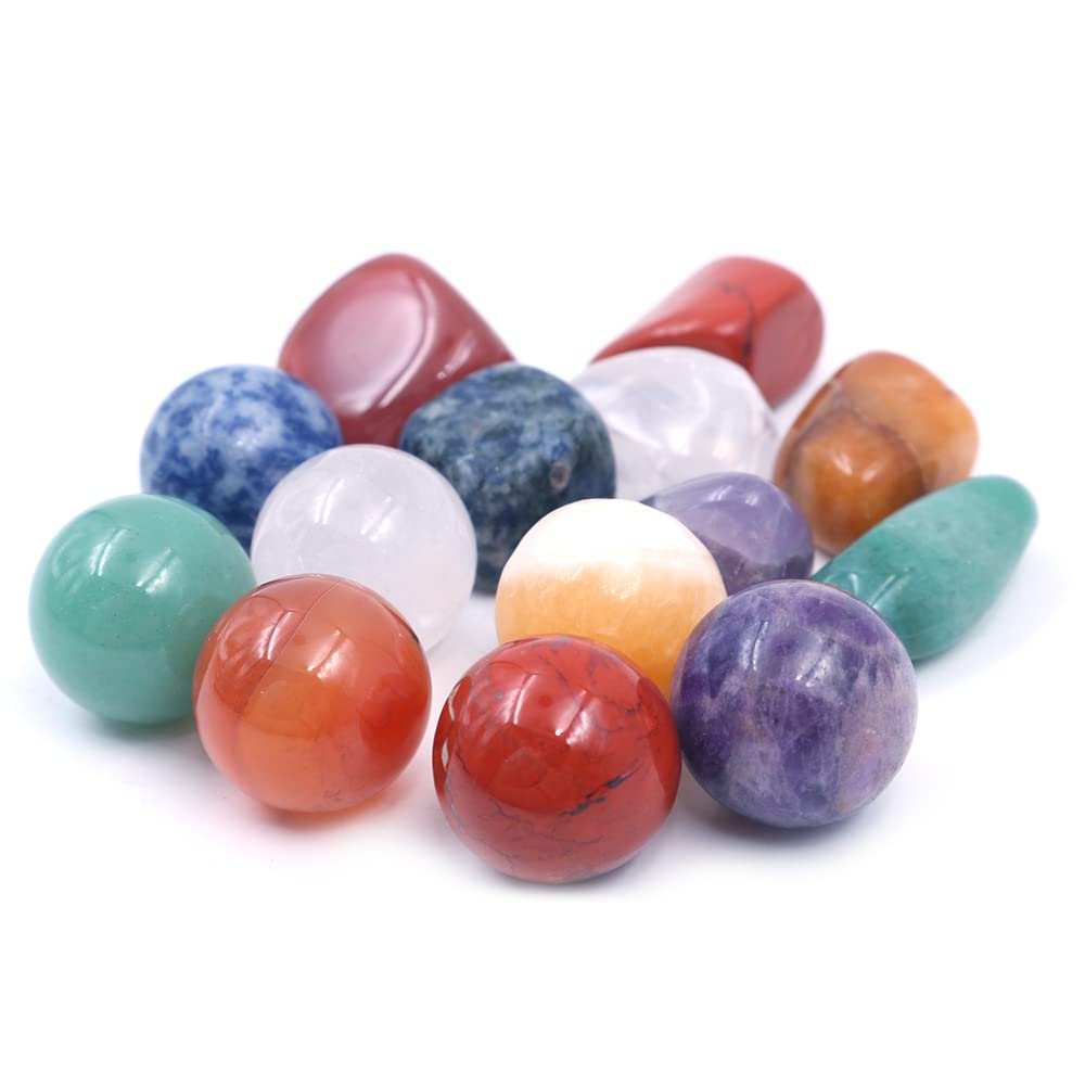 WANGCL 14Pcs Healing Crystals Set, Chakra Crystals, Including Gift Boxes And Bags, Suitable for All Kinds of People
