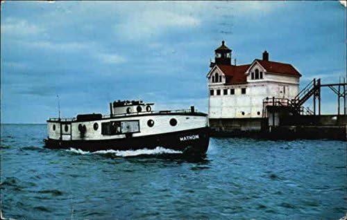 Fishing Boat Mathon Waukegan Illinois Il Original Vintage