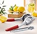 Aprika Zester Peeler and Lemon Spritzer Manual Juicer Citrus Press, Extra Large, Silicone Handles, Heavy Duty
