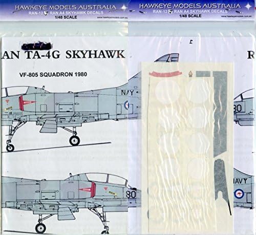 Hawkeye Models 1:48 TA-4G Skyhawk VF-805 Sqn 1980s (Camo Scheme) Decal #RAN-12J