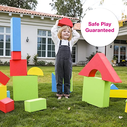 Edushape Big Soft Baby Blocks, 32 Pieces Vibrant MultiColored