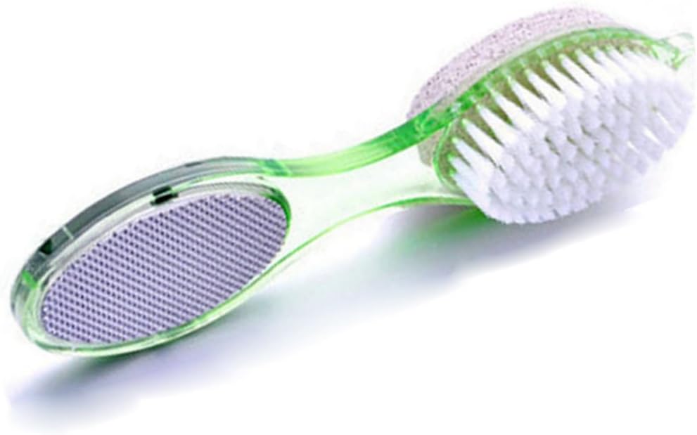 TIANOR 4-in-1 Multi-use Foot Brush Pumice Metal Emery File Dead Skin Cracked Corns Callus Remover Pumice Brush Scrubber Pedicure Remover Tool Rasp Foot File Feet Care Feet Rasp Foot Spa(Random Color)