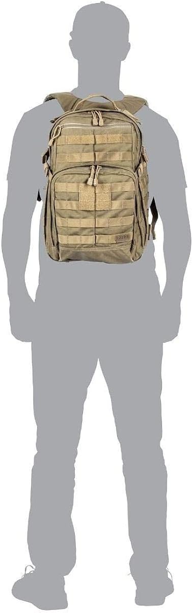 5.11 Tactical Military Backpack - RUSH12 - Molle Bag Rucksack Pack, 24 Liter Small, Style 56892, Black : Clothing
