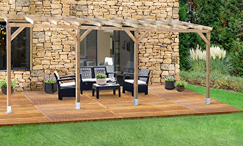 Chalet-Jardin Toit Couv'Terrasse Bois 3X6,8 - sans Toit