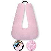 FHSGGP Travel Pillow Cushion for The Back Seat of Car Car Pillow for Kids A Sleeping Artifact Suitable for Long-Distance Travel of Adults and Children Travel Pillow for Kids Pink