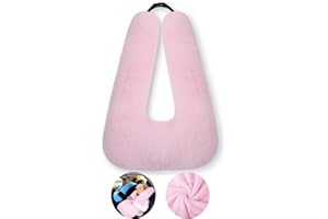 FHSGGP Travel Pillow Cushion for The Back Seat of Car Car Pillow for Kids A Sleeping Artifact Suitable for Long-Distance Travel of Adults and Children Travel Pillow for Kids Pink