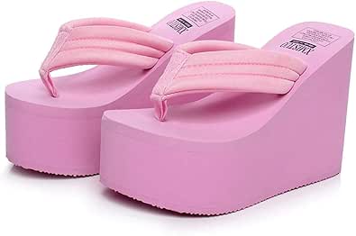platform pink flip flops