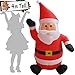 Christmas Inflatable 4 feet LED Lighted Waving Santa Electric Blow-Up Yard Party Decoration for Xmas Airblown Inflatable Outdoor Christmas Decoration for Indoor and Outdoor