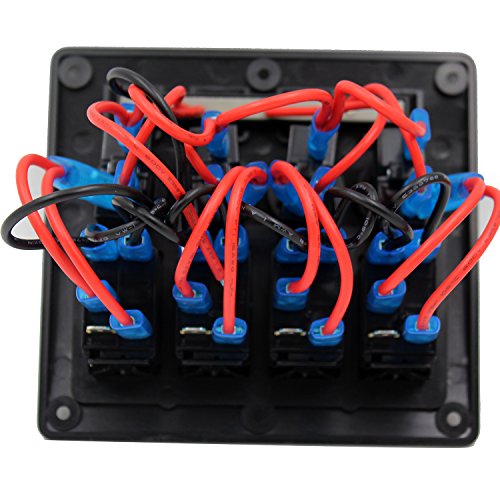 FXC Waterproof 4 Gang Rocker Switch Panel 12V/24V Circuit Breaker LED Rocker Indicator for RV Car Marine Boat ¡­ - Thumbnail 5