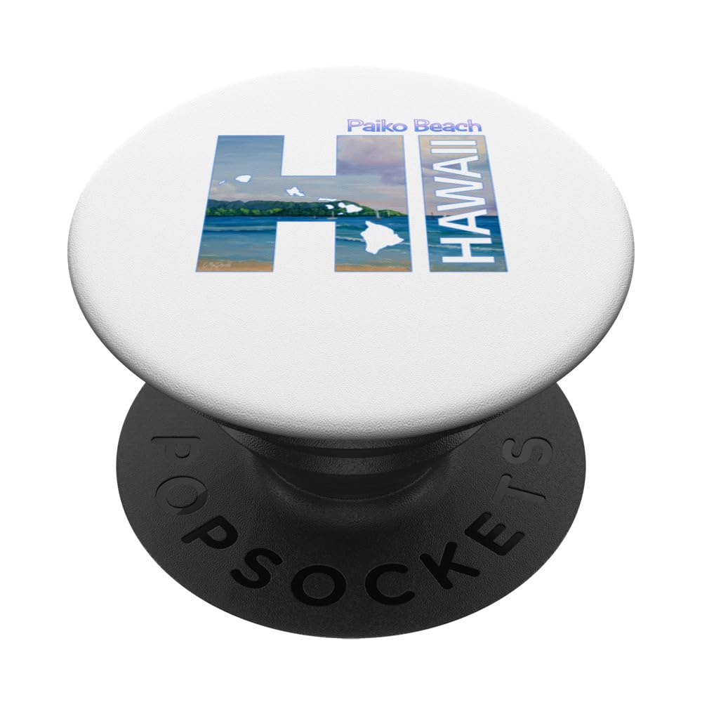 Paiko Beach HI Hawaii Aloha State Vacation PopSockets Swappable PopGrip
