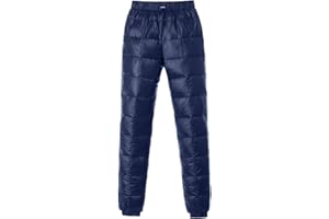 Tapasimme Men's Winter Warm Loose Utility Down Pants Sassy High Waisted Nylon Compression Snow Trousers