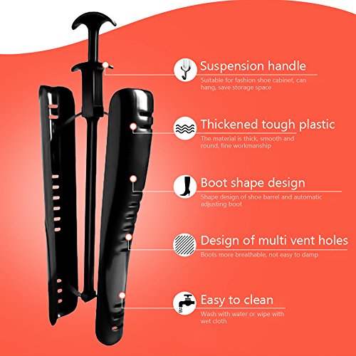Hootech 1 Pair/2 Pair Boot Tree Shaft Boots Shapers for Knee High Tall Boots Great Support Form Shaping Inserts for Womens and Mens Shoes (2 pair)