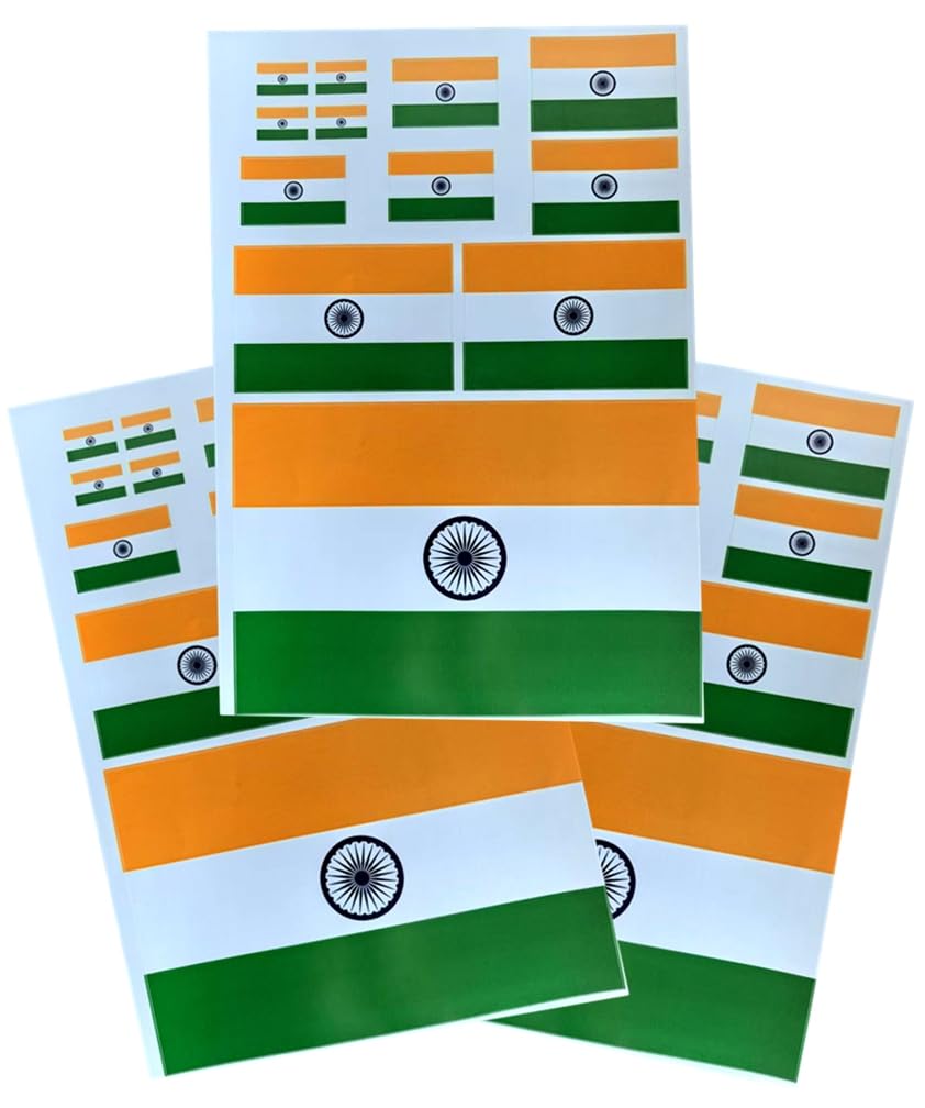 EUIOSFDC Decal in Multiple Sizes India Flag Sticker