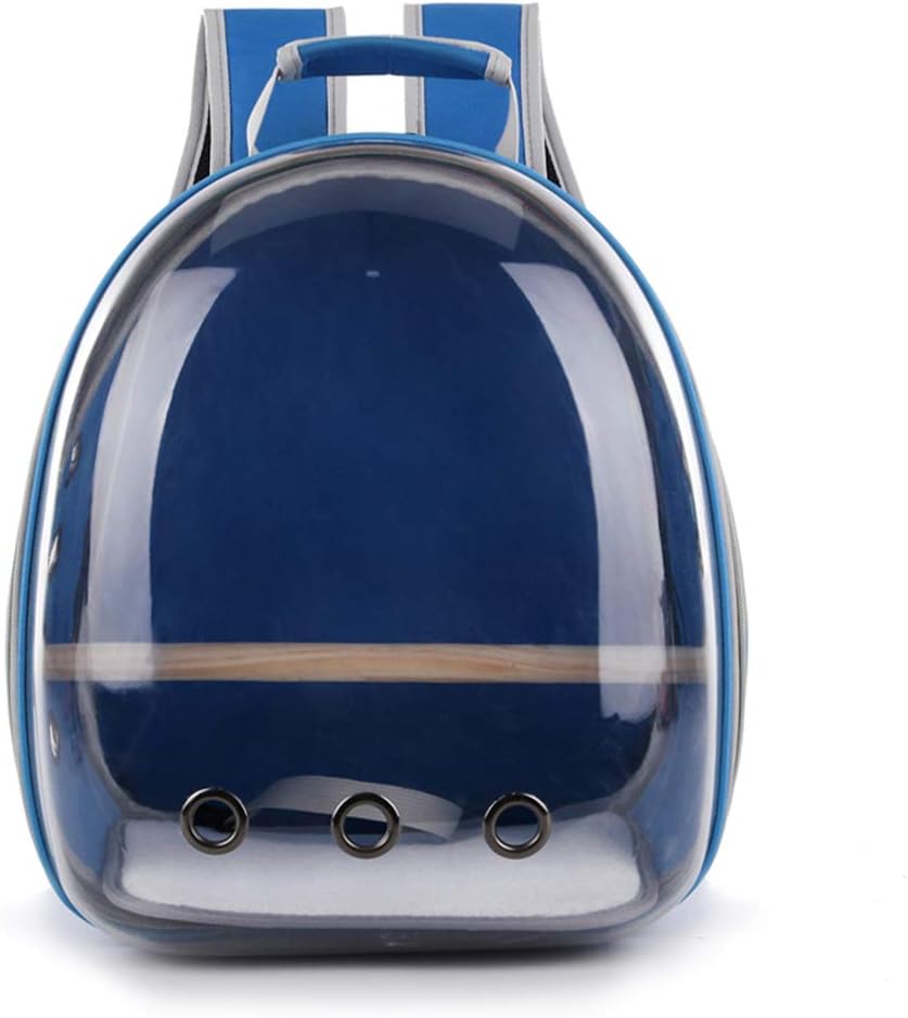 WuLi77 Transparent Capsule Space Pet Carrier Backpack for Parrot Bird Travel Bag -Breathable 360° Sightseeing