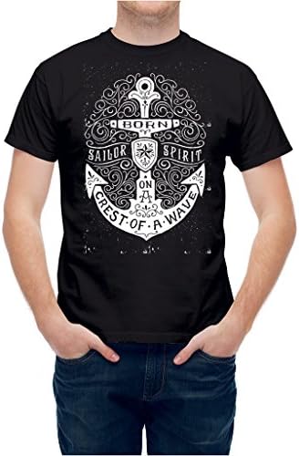 T-shirt Nautical Sailing Ship Anchor Black XL