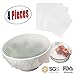 DBEAZZT Silicone Seal Bowl Covers and Food Stretch Lids Reusable Keep Food Fresh Plastic Wrap for Environmental Kitchen Tools [4PCS] 2PCS- 6.3inx6.3in, 2PCS- 7.8inx7.8in