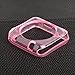 Apple Watch Case 38mm iWatch Silicone Bumber Case[Ultra Thin] With 1 Microfiber Cleaning Cloth-PINK