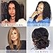Fave Straight Human Hair Lace Part Wigs within 4x4 Lace Closure for Women 130% Density 16Inch (#1B)