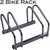 EasyGo Floor Stationary Double Bike Wheel Rack, Indoor – Outdoor Bike Stand