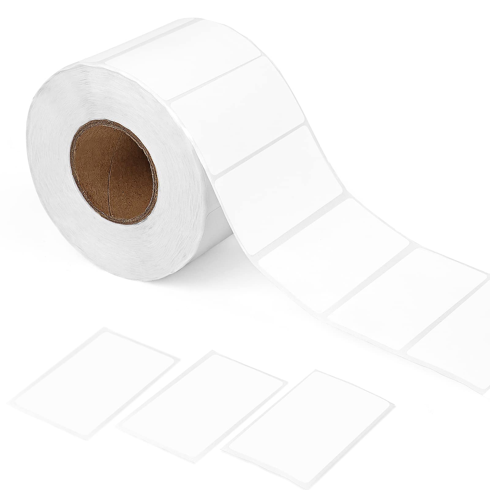 1000 Self Adhesive Address Labels Blank Roll 60mm x 30mm Office Kitchen White Sticker (Fridge Jam Spice Jar) Sticky Stickers (60 * 30mm)