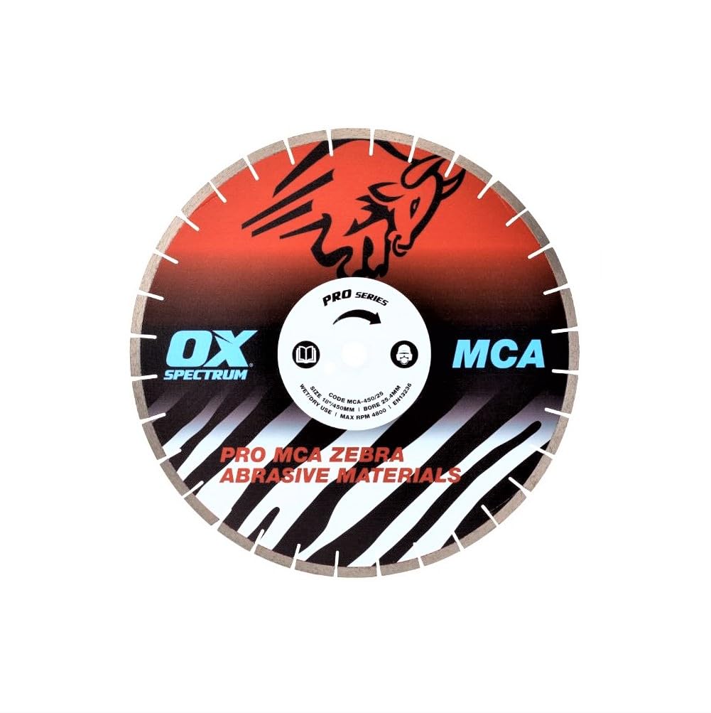 OX Spectrum Pro Zebra Dia Blade - Abrasive - 450/25.4mm