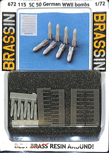 EDU672115 1:72 Eduard Brassin SC 50 German WW2 Bomb Set (8 pcs) [MODEL KIT ACCESSORY]