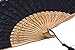 Amajiji Chinese/Japanese Vintage Retro Style Bamboo Wood Silk Folding Hand Fan for women HBSY (23cm) (006)