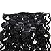 Fshine 20 Inch Wavy Hair Clip In Extensions 7Pcs/Set 100 Gram Hair Extensions Clip On Brazilian Human Hair Water Wave Remy Clip In Hair Extensions For Afro Women Natural hair