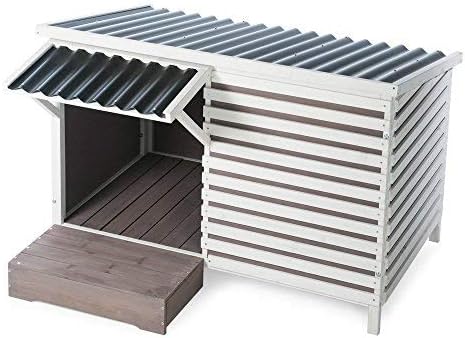 Archie Large Dog House Pet Puppy Outdoor Shelter Kennel Fir Wood All Weather Wooden Doghouse Suitable for Medium Sized to Large Dogs