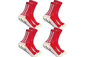 YUFREE SUN Men's Grip Soccer Socks Non Skid Anti Slip Socks for Football Basketball Hockey Rugby Sports 4 Pair