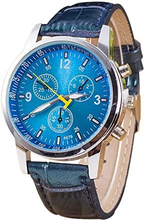 Gycinda Switzerland Women's Casual PU Strap Wrist Watch (Blue)