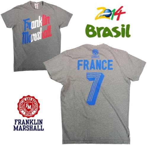 Amazon 正規品 フランクリンアンドマーシャル Franklin Marshall サッカー Tシャツ フランス グレー メンズ Tシャツ カットソー 通販