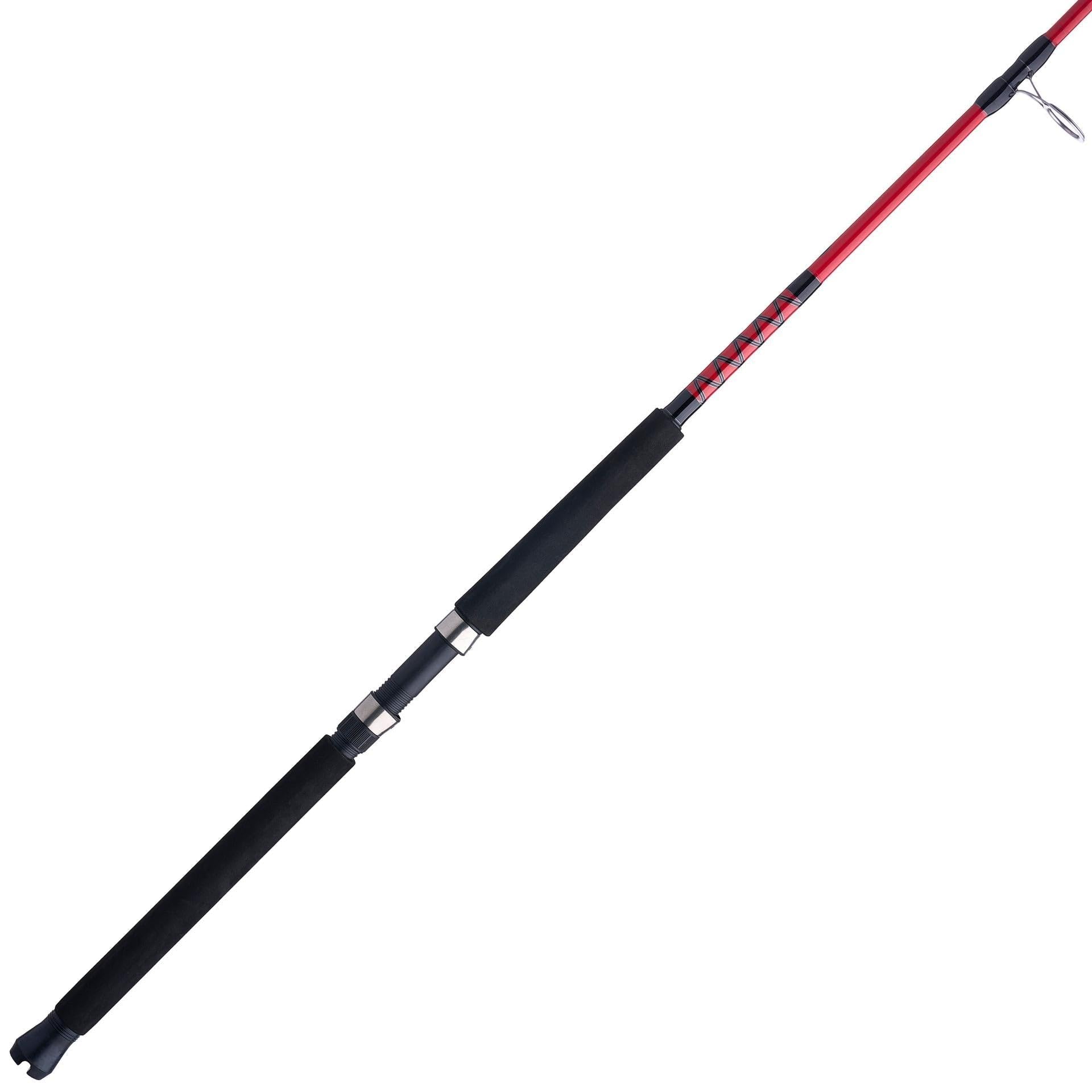 Photo 1 of ***(MAJOR DAMAGE/ SEE NOTES)***(used/fair) PENN Mariner III Boat Spinning Fishing Rod,Black/Red, 6'6" - Medium - 1pc - 15-30lb