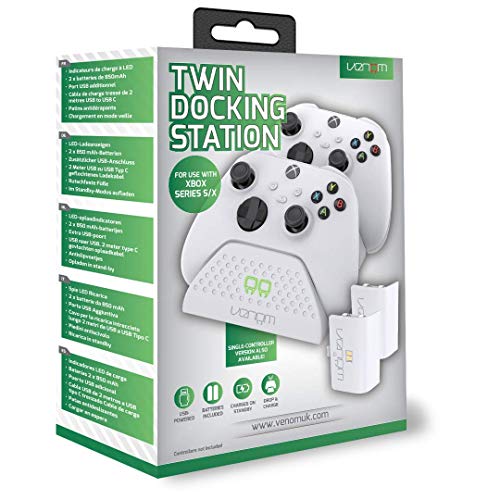 Venom Xbox dubbel laadstation met 2 x oplaadbare batterijpakketten - wit (Xbox Series X / Xbox Series S) - Afbeelding 6