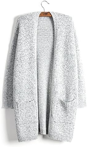 Betteraim Women's Long Sleeve Solid Color Knitted Sweater Cardigan
