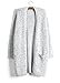 Betteraim Women's Long Sleeve Solid Color Knitted Sweater Cardigan Grey