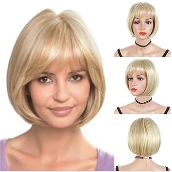 Amazon Com Short Wigs Simulation Wig Micro Curly Hair White