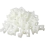 Uxcell Cable Tie Mount Wire Buddle Saddle Holder, 4.5mm , 100Pcs, White