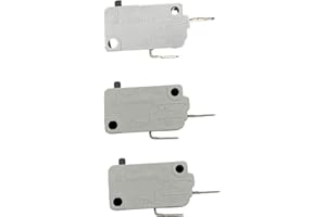 D.I.ACCESSA KW3A Microwave Oven Door Switch 16A 125/250V Door Interloc (2 Pack Normally Open & 1 Normally Close）Microwave Oven Door Switch Replacement Part