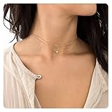 Fremttly Handmade 14k Gold Fill Mini Freshwater Cultured Pearl with Dainty Chain Choker Necklace-CK2-LY Pearl