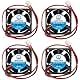 WINSINN 40mm Fan 24V Dual Ball Bearing DC Brushless Quiet Cooling 4020 40x20mm for Inverter 3D Printer Extruder Hotend Makerbot MK7 MK8 CPU Chip Arduino - 2Pin 0.1A 2.4W 6500+-5% RPM (Pack of 4Pcs)