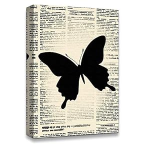 Butterfly On The Newspaper Home Artwork for Living Room Bedroom