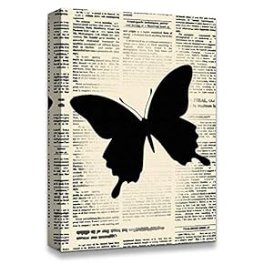 signwin Canvas Wall Art Butterfly On The Newspaper...