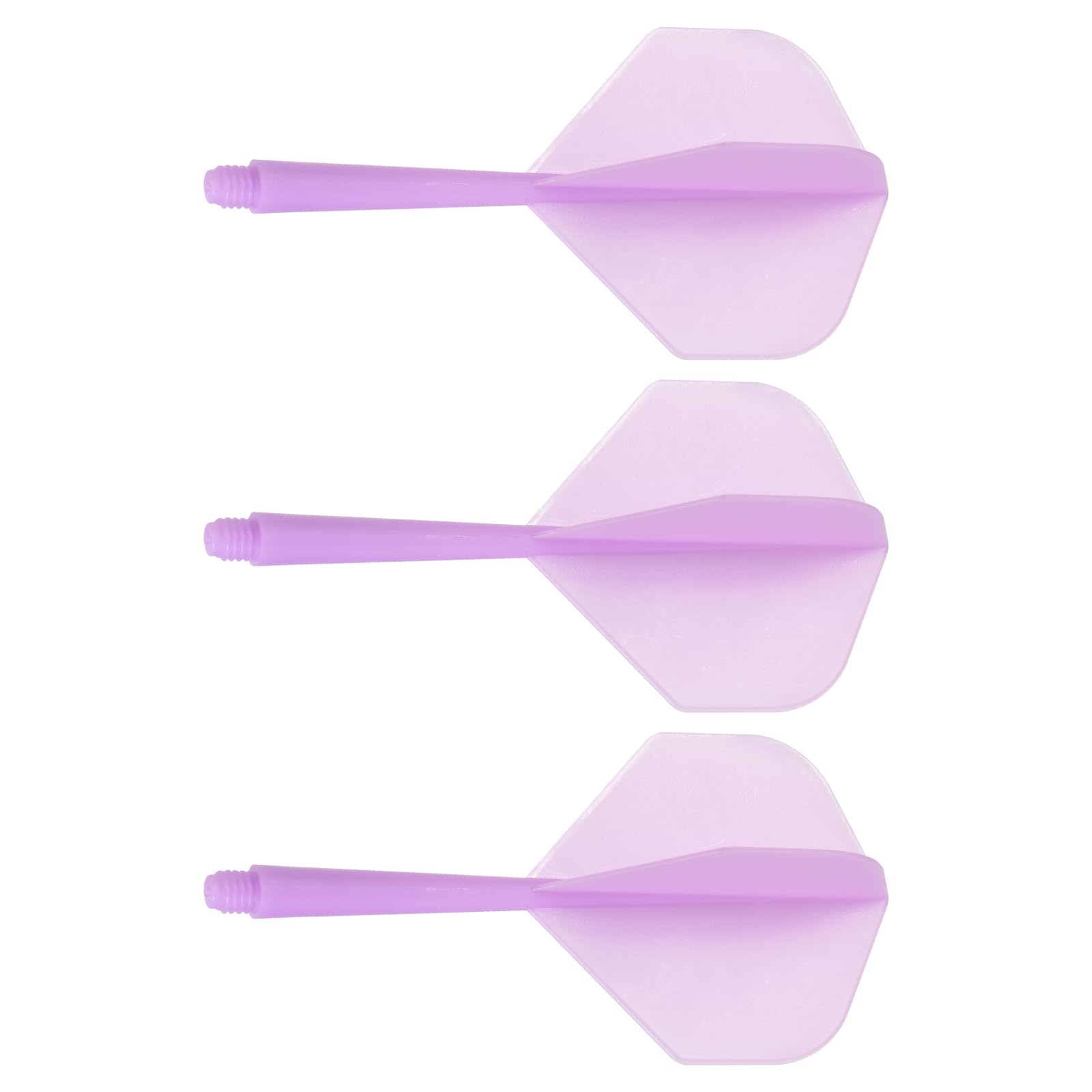 M METERXITY 3 Pack Integrated Dart Shaft and Flights-One-Piece Dart Accessories, Plastic Anti-Break, Apply to Soft Tip Darts and Steel Tip Darts (4.5x5mm, Purple)