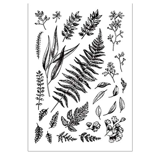 arriettycraft DIY Flowers Leaves Sunflowers Stamps Rubber Clear Stamp/Seal Scrapbook/Photo Decorative Card Making Clear Stamp